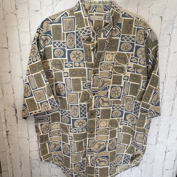 Patterned Men's Bugle Boy Company Shirt - Picture 1 of 7